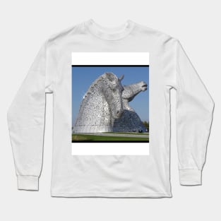 The Kelpies, Helix Park, Falkirk, Scotland Long Sleeve T-Shirt